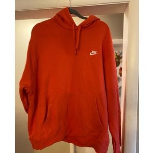 Men’s coral colored nike hooded sweatsuit